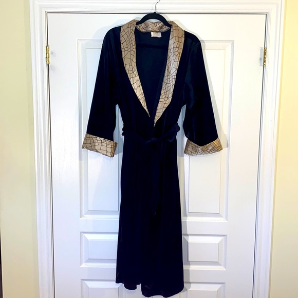 Jessica Other - Vintage Black Velour Long Robe